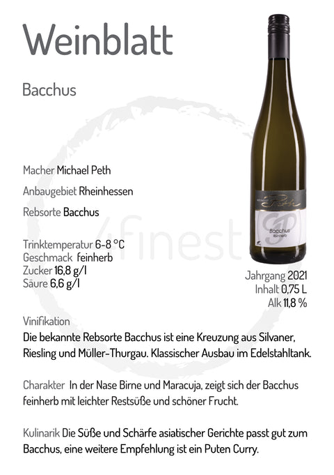 Peth Weine | Bacchus | Rheinhessen | 6er Karton