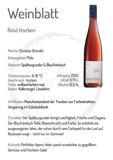 Brendel Weine | Rosé | Pfalz | 6er Karton