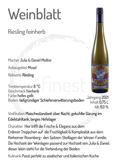 Stairs n´Roses Weine | Riesling feinherb | Mosel | 6er Karton