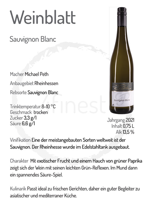 Peth Weine | Sauvignon Blanc | Rheinhessen | 6er Karton