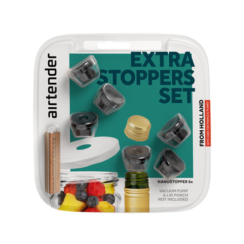 Vakuum Verschluss | Airtender | 6 Stopfen | Flach | EU Produkt