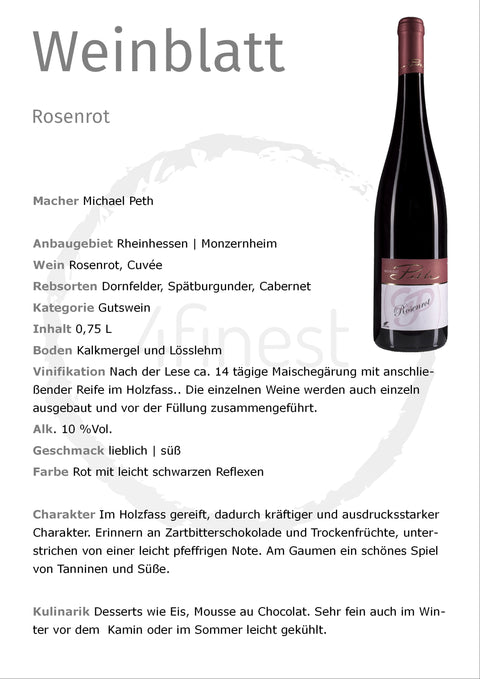 Peth Weine | Rosenrot | Rheinhessen | 6er Karton