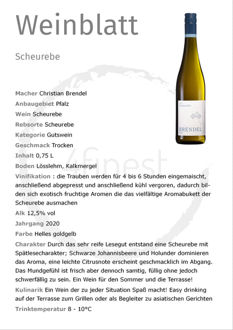 Brendel Weine | Scheurebe | Pfalz | 6er Karton