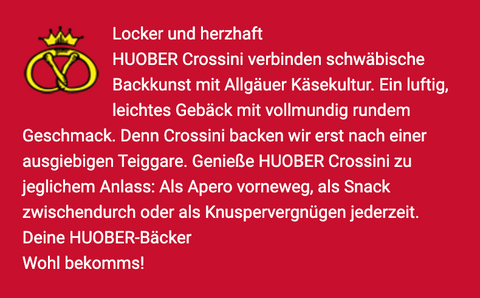 Houber Brezel Crossini Käse