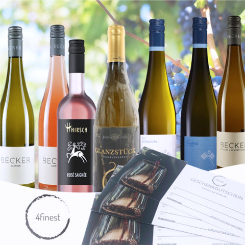 Geschenk Gutschein für eine Sofa-Weinprobe