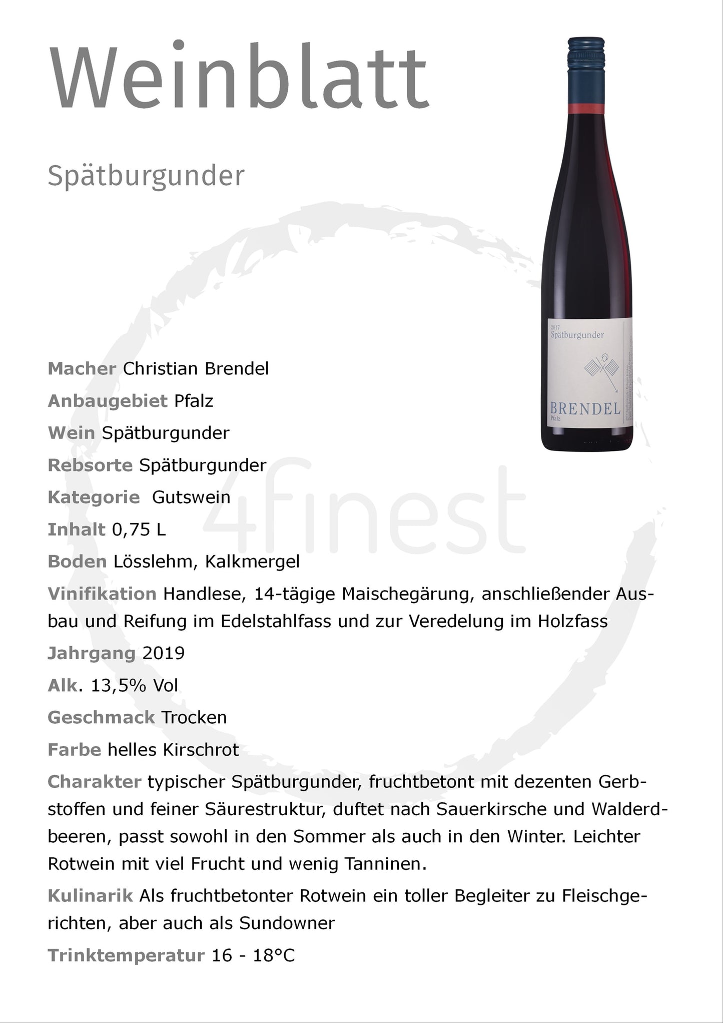 Brendel Weine | Spätburgunder | 6er Karton