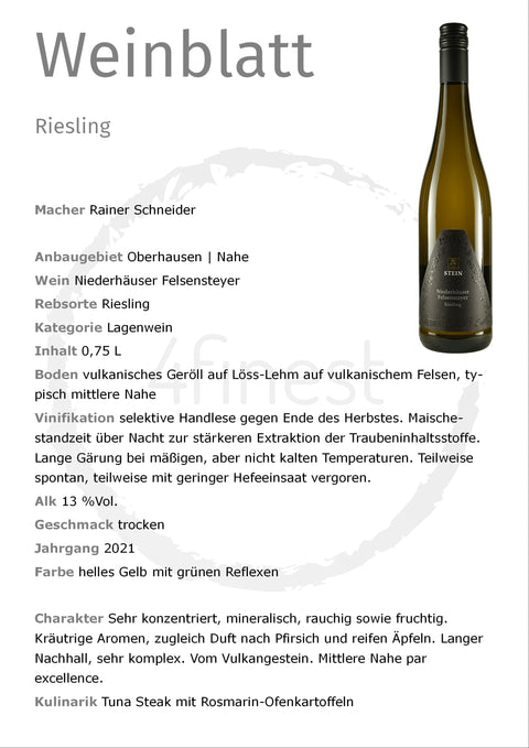 Stein Weine | Riesling Lagenwein | Nahe | 6er Karton